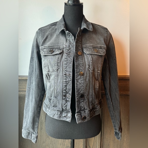 a.n.a Jackets & Blazers - a.n.a Charcoal wash stretch denim Jean Jacket Euc medium